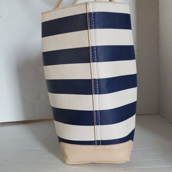 Spartina 449 Large Tote Bag Shoulder Handbag Purse Navy Cream Women's Woman's - Picture 4 of 14